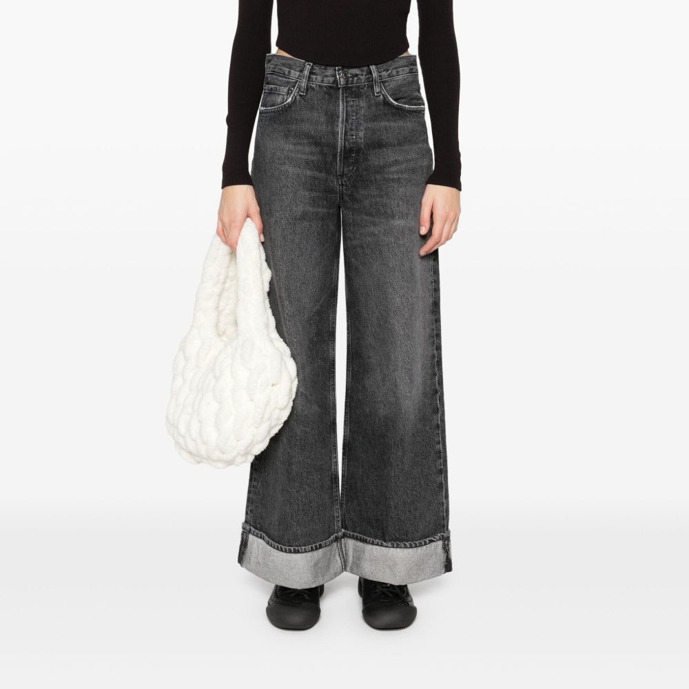 Agolde Dame High Rise Wide Leg Jeans Ditch 25
